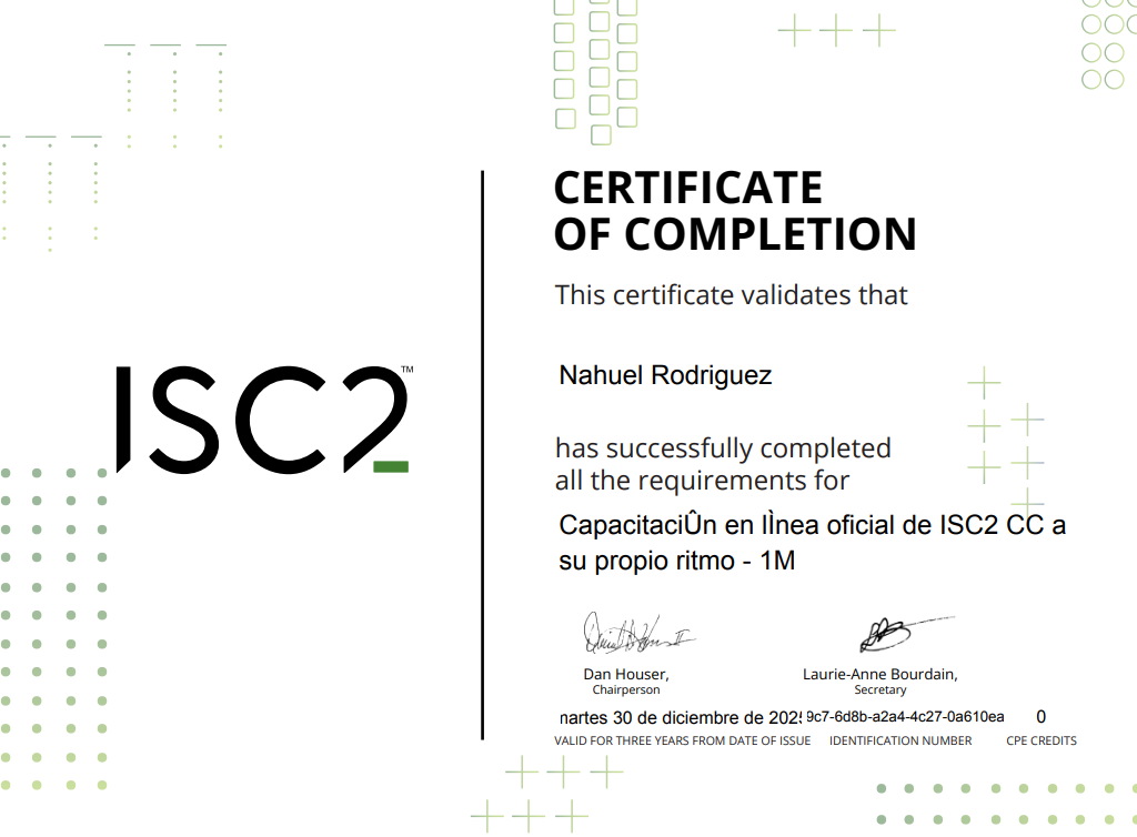 Certificado de ISC2
